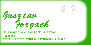 gusztav forgach business card