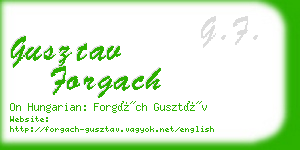 gusztav forgach business card